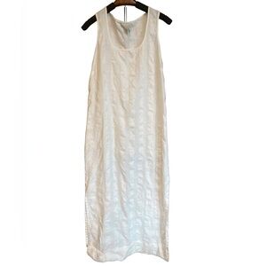 Banana Republic Ivory Linen-Cotton Dress Size Medium